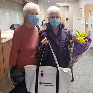 Imah Rodgers, 50,000th vaccine recipient at Community