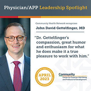 Dr. John Gettelfinger spotlight recipient