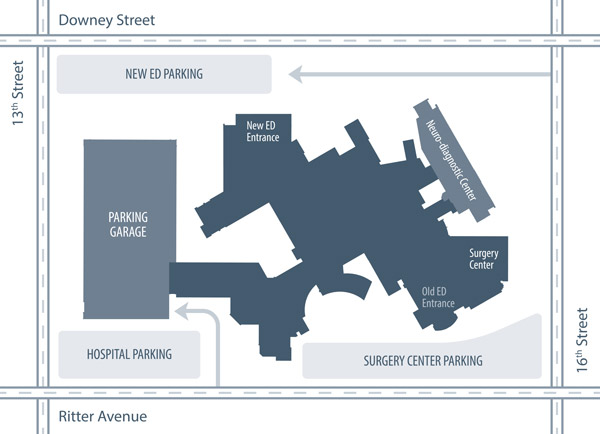 CHE ED entrance relocation map