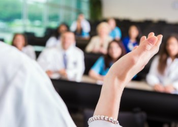Physicians in classroom