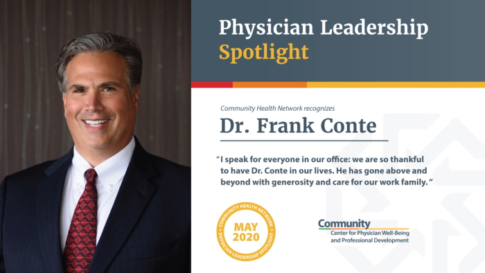Dr. Frank Conte recognized as a physician leader