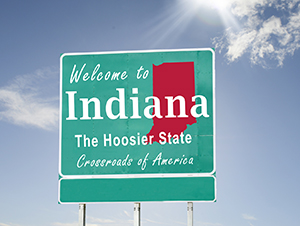 Hoosier state welcome sign