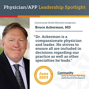 Dr. Bruce Ackerman spotlight recipient - June 2023