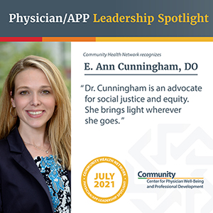 Dr. Cunningham, July 2021 Leadership Spotlight award winner