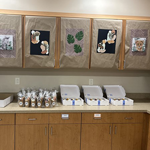 Dr. Stookey's ceremony decor and food