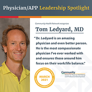 Dr. Tom Ledyard, March 2021 Spotlight Award recipient