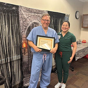 Dr. Ackerman and colleague