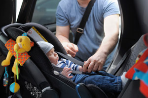 Rear facing car seat position