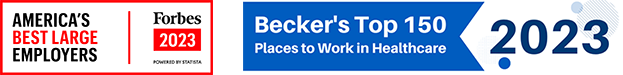2023 Forbes and Becker award badges