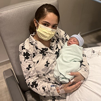 Community East new year baby and mom