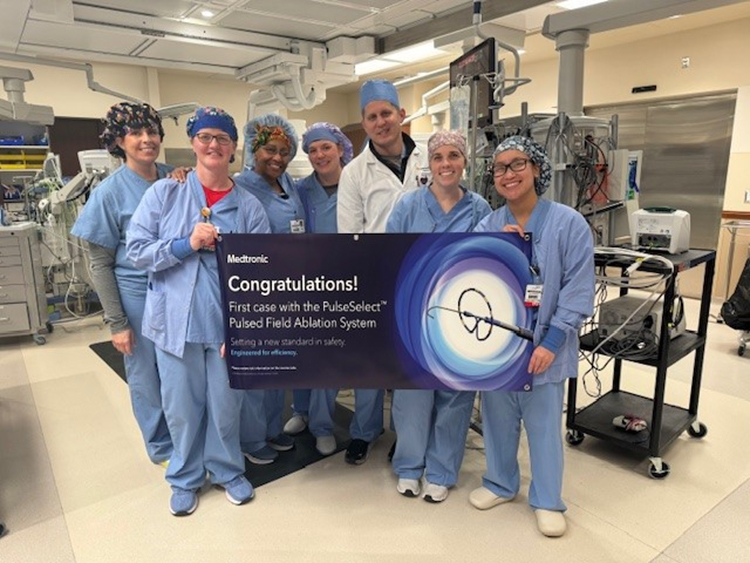 A team at Community Heart and Vascular Hospital completed the first pulsed field ablation procedure in Indiana