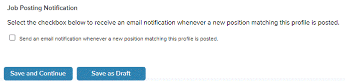 Job posting notifcation