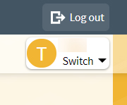 Logout Switch Account dropdown