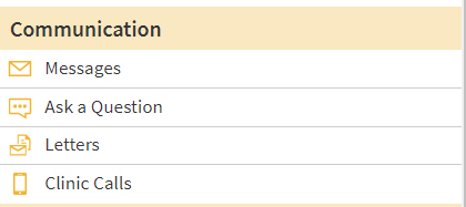 Communication menu