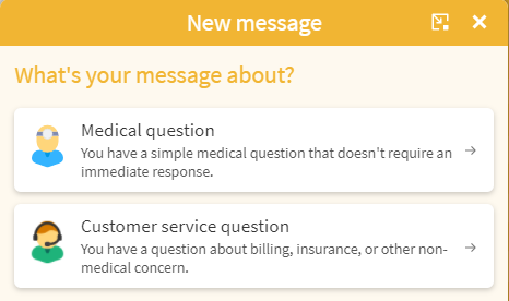 Send a message window