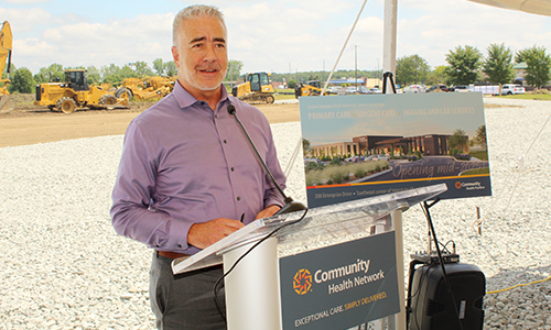 Pendleton Pavilion groundbreaking - Town of Pendleton rep