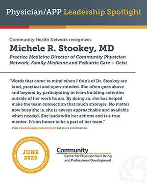 Michele R. Stookey is June 2025 Physician/App Leadership Spotlight winner