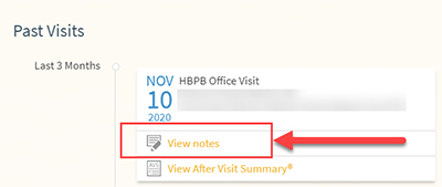 Visit Notes