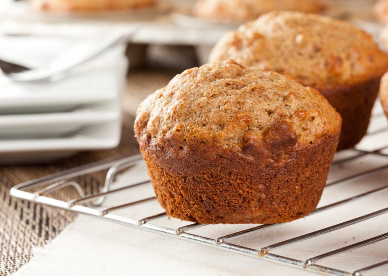 Pumpkin bran muffins for fall