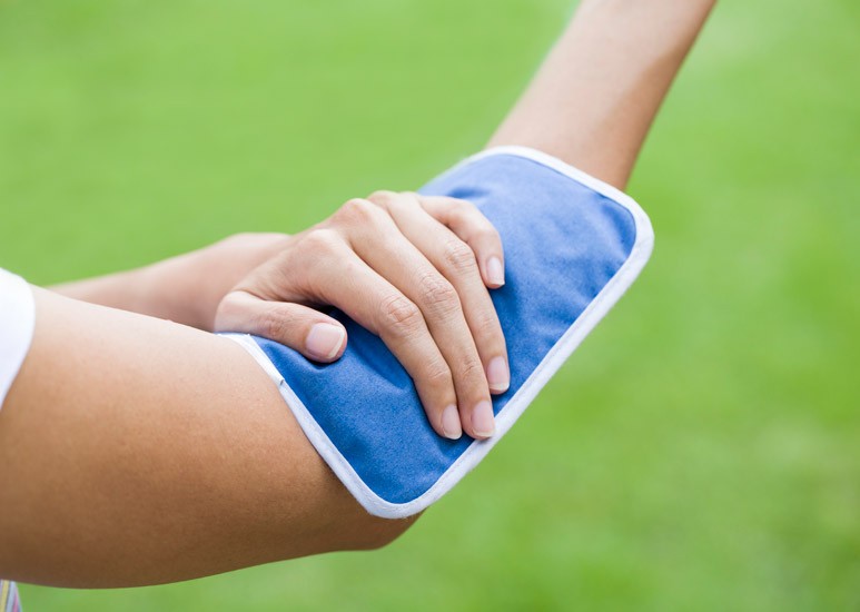 Icing a sports injury