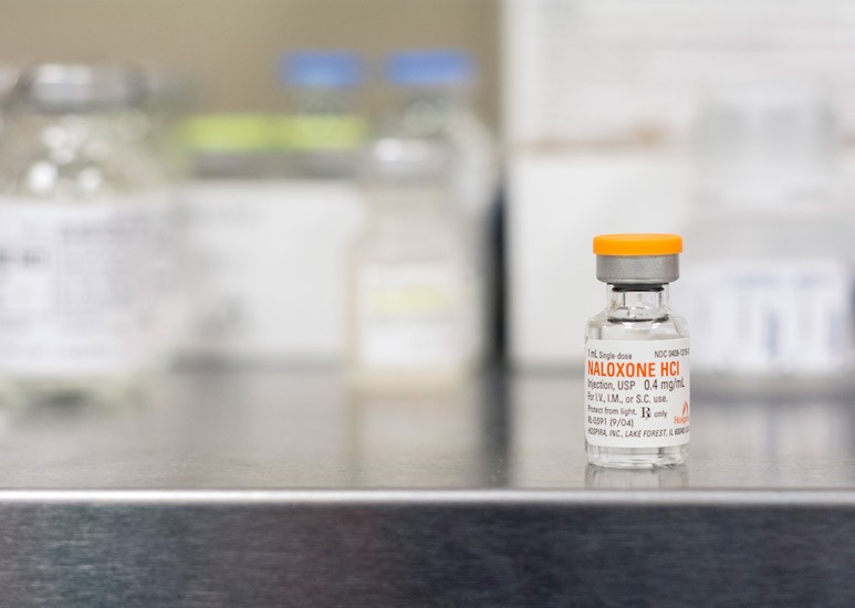 Naloxone vial