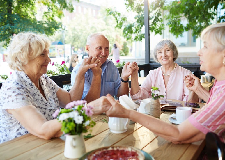 Group of senior friends