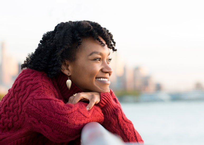 Woman enjoying life