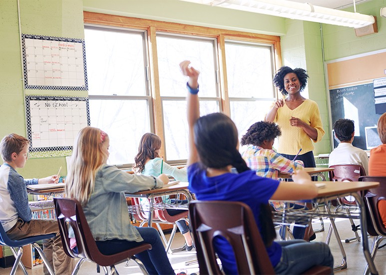 Teacher in the classroom