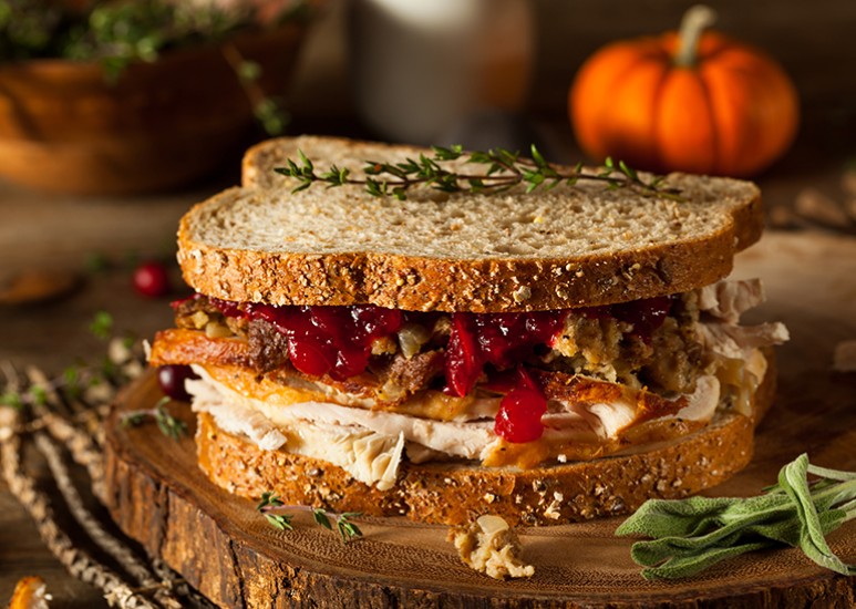 Turkey and cranberry sandwhich