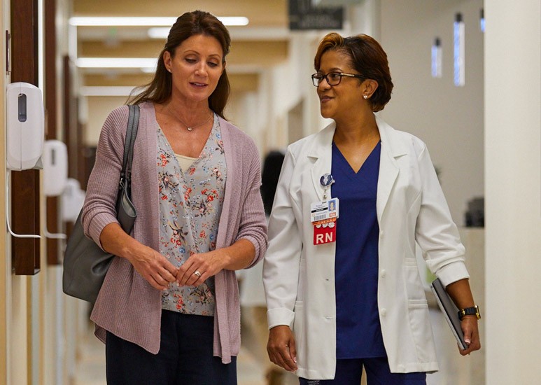 Nurse navigator with patient