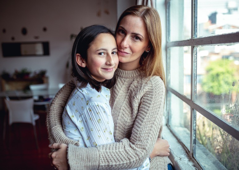 mother and teen daughter