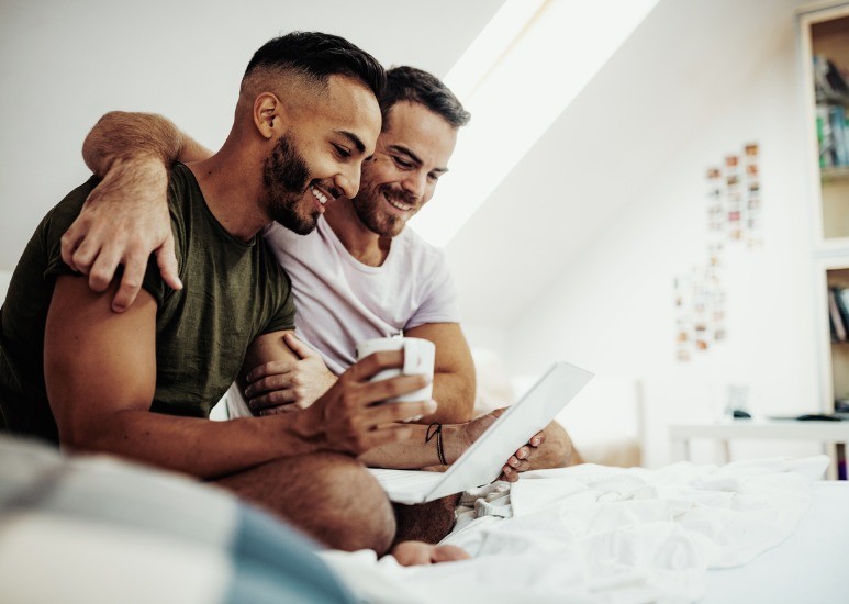 couple seeking LGBTQIA+ primary care