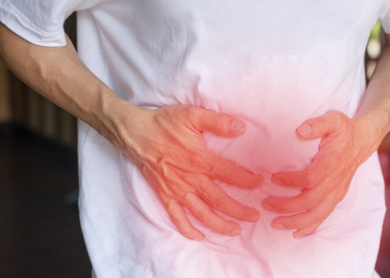 man with hernia