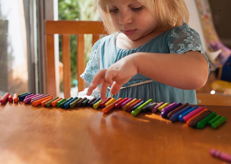 Young girl with autism