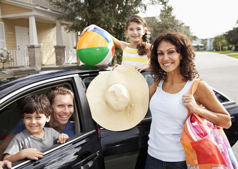 family on summer road trip
