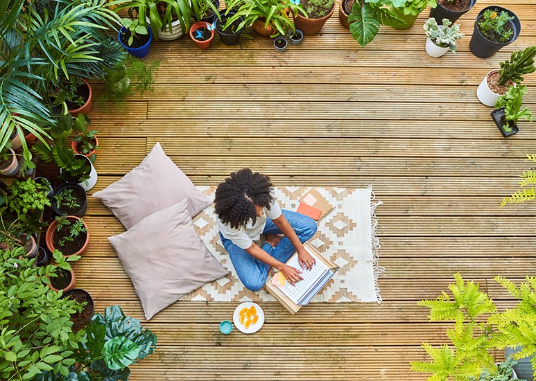 Woman making healthy life choices