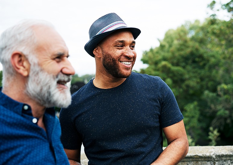 Healthy, pain-free man