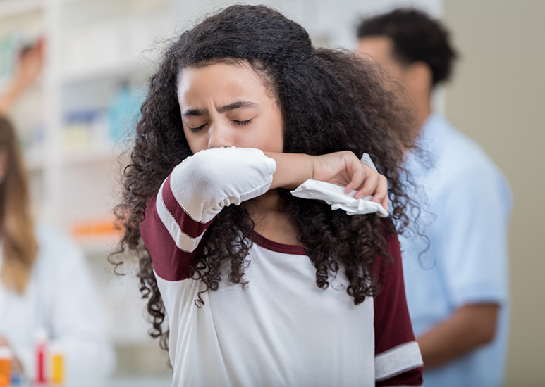 Teen with whooping cough