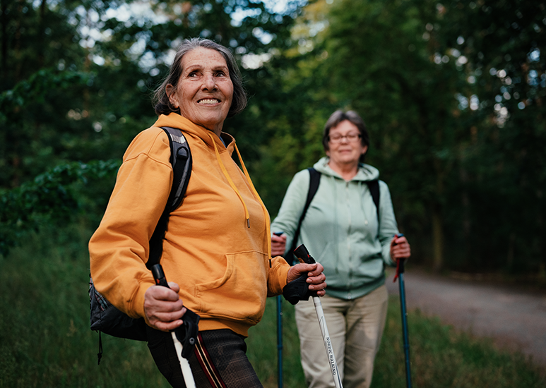 Women on a hike