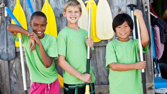 Group of boys at summer camp
