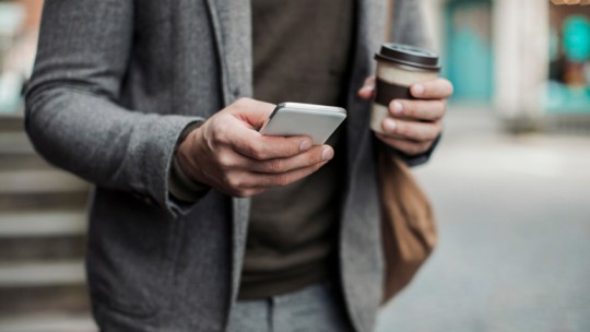 Man texting