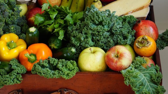 Raw fruits and vegetables
