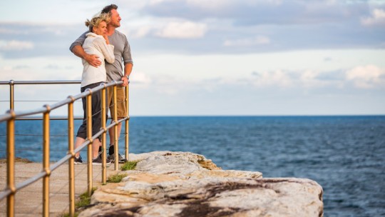 Couple overlooking the ocean
