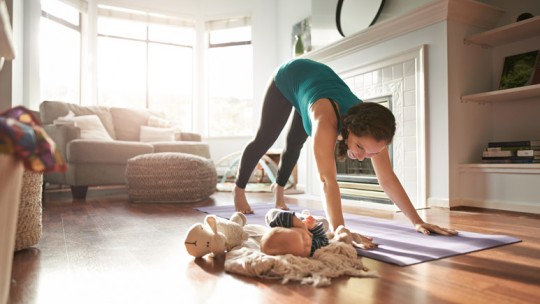 New mom exercising