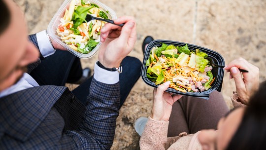 Business workers enjoying lunch