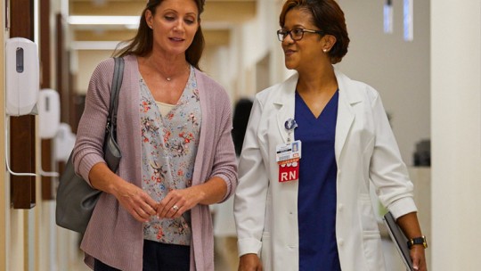 Nurse navigator with patient