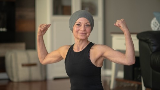 Strong woman with cancer