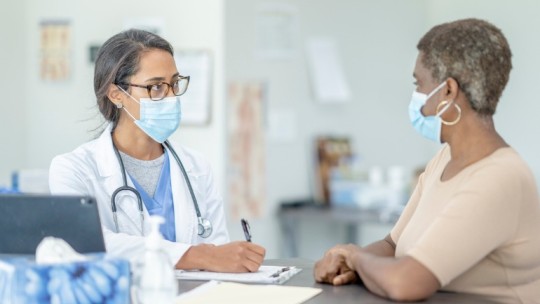 doctor and patient discussing care 