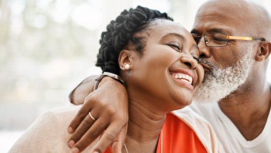 couple sharing intimate moment together 