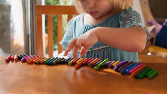 Young girl with autism